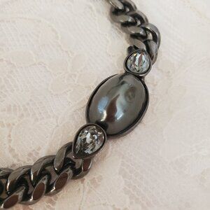 Givenchy Necklace of gunmetal colored links